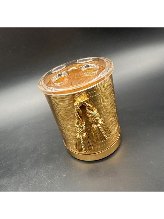 Stylebuilt USA Other - Vintage Gold Hollywood Regency Toothbrush Holder Tassel Stylebuilt USA Retro